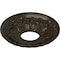 Ekena Millwork Leaf Ceiling Medallion (Canopies up to 4 3/4"), 11 3/8"OD x 3 5/8"ID x 1 1/8"P, Stone Hearth Crackle CM11LFSHC - alternate 5